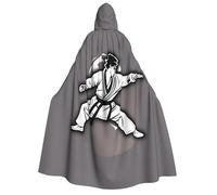 PPHGUT Cape à capuche unisexe avec imprimé icônes de karaté Highkick, cosplay, carnaval, fête, festival, accessoire d'extérieur