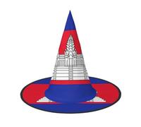 PPHGUT Chapeau de carnaval imprimé drapeau du Cambodge pour adultes, cosplay, réunions de famille, événements