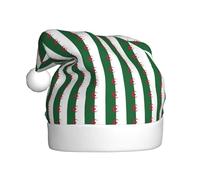 PPHGUT Chapeau de Noël imprimé drapeau de l'Algérie pour adulte pour le Nouvel An, fêtes festives, couvre-chefs saisonniers, bonnet de Père Noël