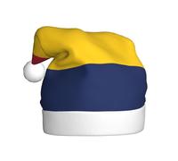 PPHGUT Chapeau de Noël imprimé drapeau du Tchad Chapeaux de Père Noël festifs pour les vacances de Noël pour adultes et enfants sur le thème