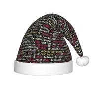 PPHGUT Chapeau de Noël unisexe avec code programmateur imprimé pour fêtes, Noël, Nouvel An, décoration saisonnière