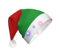PPHGUT Drapeau de la Biélorussie Imprimé Hommes Femmes Led Chapeau de Noël pour Halloween Nouvel An Noël Cap Accessoire Vacances