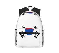 PPHGUT Drapeau de la République de Corée Imprimé Casual Sac à Dos Léger Voyage Plein Air Aventures Camping Double Sac à Bandoulière