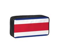 PPHGUT Étui spacieux avec imprimé drapeau du Costa Rica pour adultes - Grande capacité - Pochette de rangement de bureau