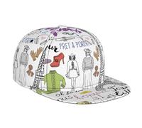 PPHGUT French Paris Tour Eiffel Tour Casquette de baseball légère Casquette de sport en maille respirante Quatre saisons Usage polyvalent Noir