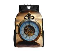 PPHGUT Gears Clock Bronze Century Print Sac à dos léger à double épaule Unisexe Sac à dos de voyage Sac à dos de voyage Sac à dos d'extérieur