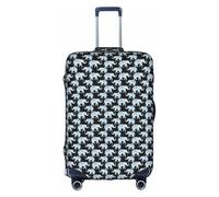 PPHGUT Housse de protection élastique pour valise de voyage imperméable et légère Motif éléphant Bleu, blanc, XL, Organiseur de sac