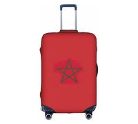 PPHGUT Housse de protection élastique pour valise, imperméable, légère, imprimée drapeau du Maroc, blanc, XL, Organiseur de sac
