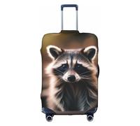 PPHGUT Housse de protection élastique pour valise, imperméable, légère, motif raton laveur mignon (1), blanc, XL, Organiseur de sac