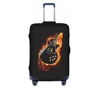 PPHGUT Housse de protection élastique universelle pour valise de voyage imprimée guitare électrique imperméable et légère, blanc, XL, Organiseur de sac