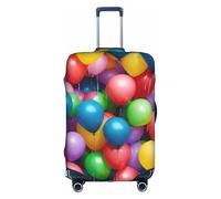 PPHGUT Housse de protection élastique universelle pour valise, imperméable, légère, avec ballons colorés et bleu ciel, blanc, L, Organiseur de sac