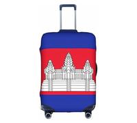 PPHGUT Housse de protection universelle pour valise de voyage élastique imperméable et légère Motif drapeau du Cambodge, blanc, XL, Organiseur de sac