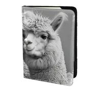 PPHGUT I Love Alpagas Imprimer Hommes Femmes Passeport Document de Voyage Léger Stylis Sécurisé Business Loisirs, Noir , Taille unique