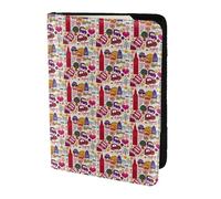PPHGUT Journal scolaire en anglais imprimé hommes femmes passeport document de voyage stylets légers d'affaires loisirs, Noir , Taille unique