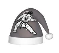 PPHGUT Karate-highkick-icon - Chapeau de Noël unisexe imprimé - Couvre-chef de vacances - Fournitures de fête de Noël et Nouvel An - Décoration saisonnière