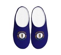 PPHGUT Kentucky State Flag Print Travel Hotel Shoes Chaussons unisexes TPR Semelle antidérapante Anti-boulochage Flanelle Intérieur
