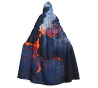 PPHGUT Kilauea - Cape à capuche unisexe avec imprimé volcans pour cosplay, carnaval, fête, festival, accessoire d'extérieur