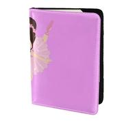 PPHGUT Little Ballerina Dancing Girl Imprimée Hommes Femmes Passeport Document de Voyage Léger Stylis Sécurisé Affaires Loisirs, Noir , Taille unique