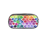 PPHGUT Organiseur de papeterie transparent imprimé écailles de poisson sirène pour l'école, les voyages, le bureau, le travail, les fournitures de sport