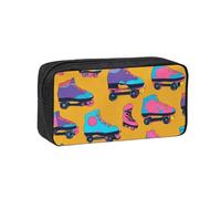 PPHGUT Pochette de rangement spacieuse pour adultes avec impression de patins à roulettes colorés, grande capacité, sac de rangement quotidien