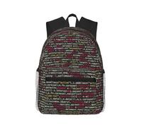 PPHGUT Programmeur Programmation Code Imprimé Casual Sac à Dos Léger Voyage Plein Air Aventures Camping Double Sac à Bandoulière
