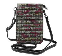 PPHGUT Programmeur Programmation Code Imprimé Sac à Bandoulière Réglable Bandoulière Femmes Téléphone Case Léger Accessoire de Mode