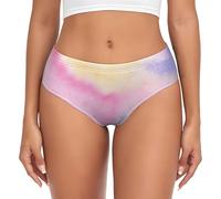 PPHGUT Rainbow. Print Sous-vêtements pour femme doux pour la peau Évacuation de l'humidité Tenue décontractée polyvalente, Noir , M