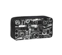 PPHGUT Rétro Cool Camera Collection Imprimer Adultes Spacieux Case Grande Capacité Papeterie Daily Carry Office Organizer Pouch