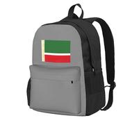 PPHGUT Sac à dos de grande capacité avec drapeau de la République tchétchène - Résistant à l'eau - Pour les amateurs de plein air