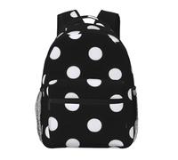 PPHGUT Sac à dos de loisirs polyvalent avec imprimé à gros pois noirs et blancs - Léger et imperméable - Pour voyage, travail, aventures en plein air