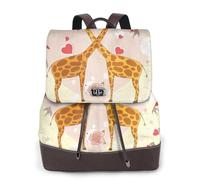 PPHGUT Sac à dos élégant et léger avec imprimé girafe, cœur, fleur, papillon pour femme, sac à dos décontracté, voyage, travail, affaires
