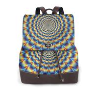 PPHGUT Sac à dos élégant et léger en forme de spirale pour femme Motif illusion d'optique Idéal pour les voyages, le travail, les affaires