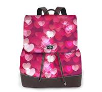 PPHGUT Sac à dos élégant et léger pour femme avec imprimé cœur pour la Saint-Valentin, le quotidien, le travail, les affaires