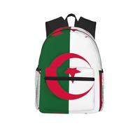 PPHGUT Sac à dos léger avec imprimé drapeau de l'Algérie pour voyage, aventures en plein air, camping, double sac à bandoulière