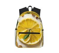 PPHGUT Sac à dos léger imprimé citron jaune décontracté voyage aventure camping double sac à bandoulière
