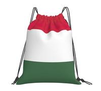 PPHGUT Sac à dos pliable avec cordon de serrage imprimé drapeau de la Hongrie pour adultes, sac de voyage, w nd, activités de plein air