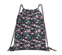 PPHGUT Sac à dos pliable avec cordon de serrage pour adultes, imprimé flamant rose, sac de voyage, w nd, activités de plein air