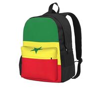 PPHGUT Sac à dos pour adulte avec imprimé drapeau du Sénégal - Grande capacité - Résistant à l'eau - Pour la randonnée et les amateurs de plein air