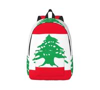 PPHGUT Sac à dos unisexe imprimé drapeau du Liban léger double sac à bandoulière voyage extérieur w nd escapades, Noir, M
