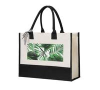 PPHGUT Sac fourre-tout en toile avec motif palmier - Grande capacité - Cadeau idéal pour le shopping, le quotidien, les voyages, l'école, le bureau