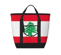 PPHGUT Sac fourre-tout isotherme de grande capacité Motif drapeau du Liban Pour homme et femme