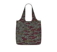 PPHGUT Sac fourre-tout léger et pliable réutilisable avec code de programmation imprimé pour femme et homme