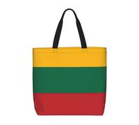 PPHGUT Sac fourre-tout léger unisexe avec imprimé drapeau de la Lituanie - Grande capacité - Pour un usage quotidien - Pour voyage, plage, salle de sport