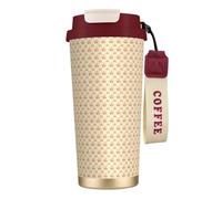 PPHGUT Tasse à café en acier inoxydable avec imprimé girafe, cœur, fleur, papillon pour bureau, camping, randonnée, aventures en plein air, tasse de voyage