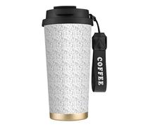 PPHGUT Tasse à café en acier inoxydable imprimé chimie pour bureau, camping, randonnée, aventures en plein air, tasse de voyage