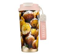 PPHGUT Tasse à café en acier inoxydable imprimé pommes de terre pour bureau, camping, randonnée, aventures en plein air, tasse de voyage