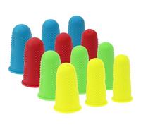 PPhtony Lot de 12 protège-doigts en silicone 4 couleurs - 3 tailles - Pour pistolet à colle chaude - Pour couture, matelassage, tournage de page, comptage de cire, colophane, résine, aiguilles à miel