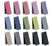 PPhtony Lot de 15 mini marque-pages magnétiques de couleur unie pour femmes, hommes, enseignants, étudiants, amateurs de livres, cadeau de remise de diplôme (10 x 2 cm, couleur unie)