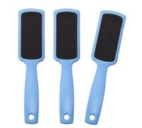 PPhtony Lot de 3 limes à pied bleues avec papier abrasif double face carré réutilisable pour pédicure râpe à pieds multifonction Kit de soins des pieds pour exfoliant peaux mortes peaux dures