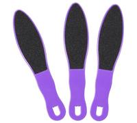 PPhtony Lot de 3 limes à pieds avec papier abrasif double face réutilisable Outil de pédicure Râpe à pieds Kit de soins des pieds pour exfoliant pour peaux mortes et callosités Violet